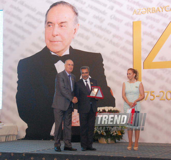 Media representatives receive awards in accordance with Azerbaijani president’s order. Baku, Azerbaijan, Jule 22, 2015